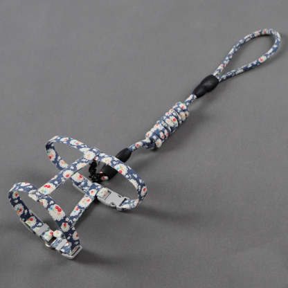 Cute Flower Printed Adjustable Leash For Cats-Paw Print Pad