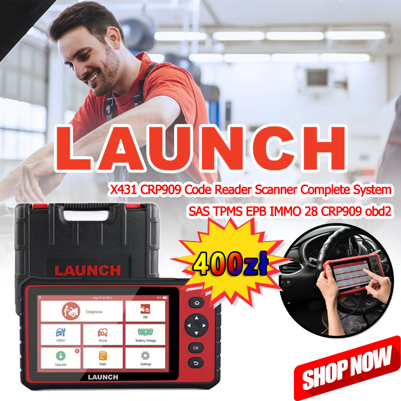Hot Skaner samochodowy OBD Launch oficjalnie wchodzi na rynek europejski, teraz dostępny w promocji: Launch X431 CRP909 OBD w cenie zaledwie 400 zł.Launch X431 IMMO PIUS  w cenie zaledwie 400 zł.