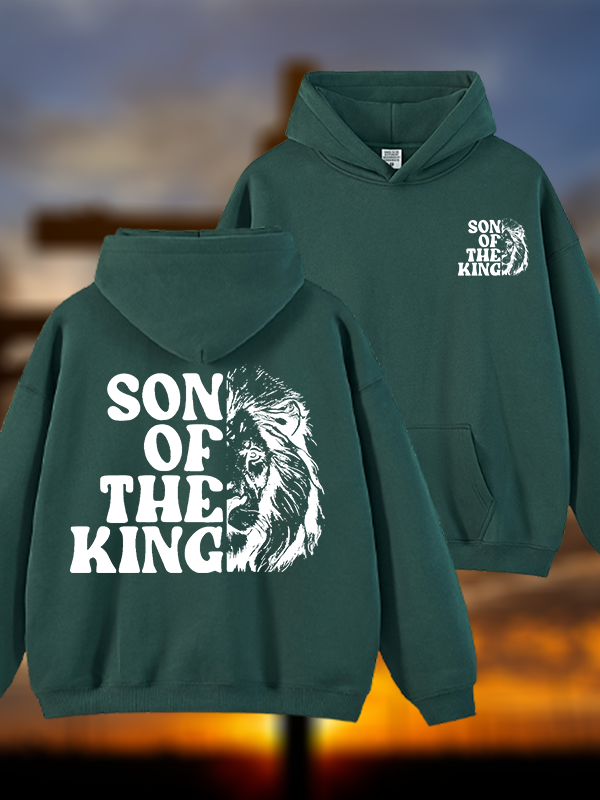 Son Of The King Jesus God Christian Plush Fleece-Lined Hoodie