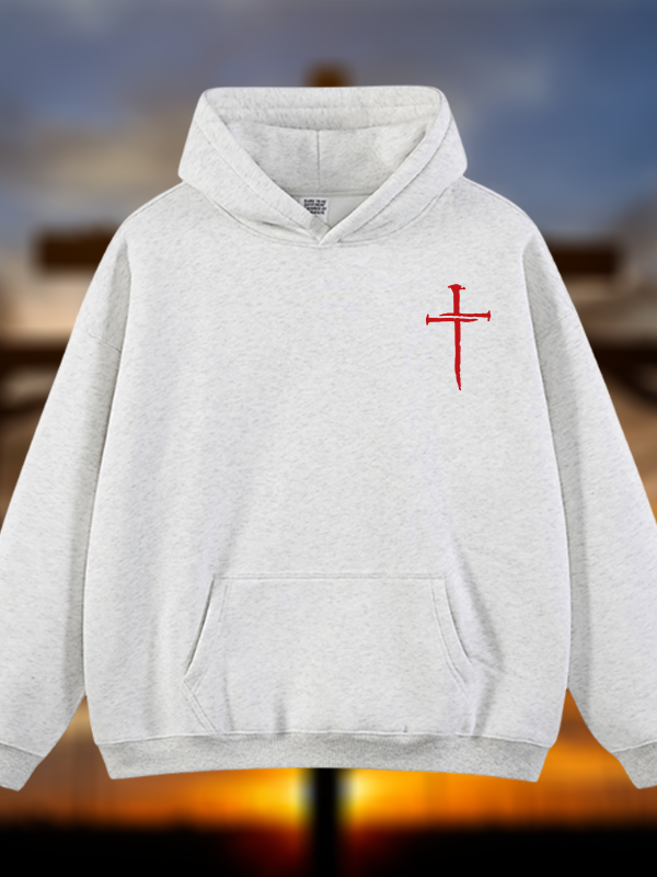 Cross Jesus God Christian Plush Fleece-Lined Hoodie