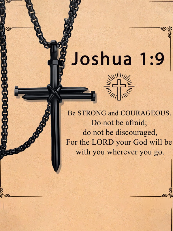 Christian Simple Cross Nail Necklace Pendant