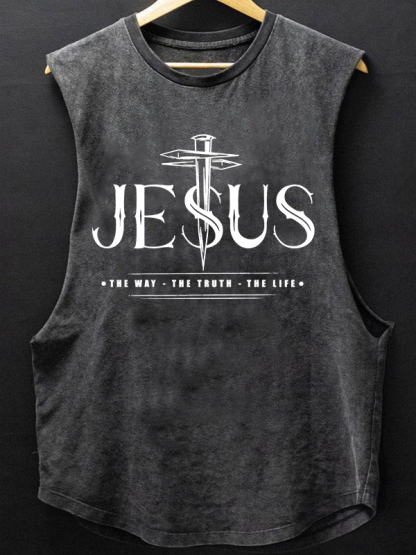 Jesus The Way The Truth The Life Christian Washed Tank