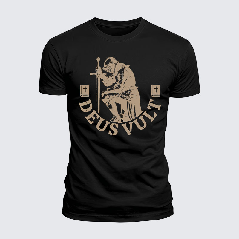 Man Of God Husband Dad Jesus God Christian Cotton T-Shirt