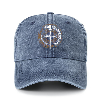 Heritage Washed Cap - Iron Sharpens Iron - Proverbs 27:17
