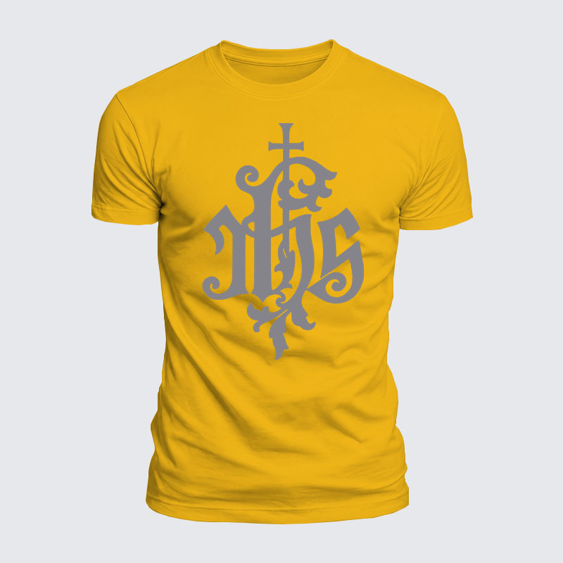 Luxe Mercerized Cotton Tee - Medieval IHS