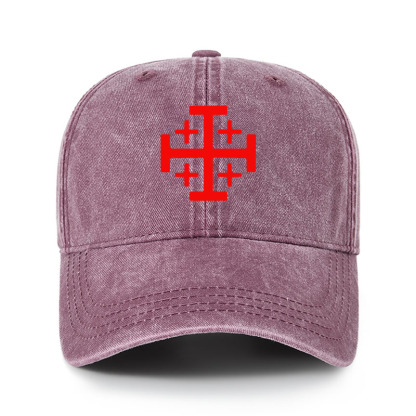 Heritage Washed Cap - Jerusalem Cross
