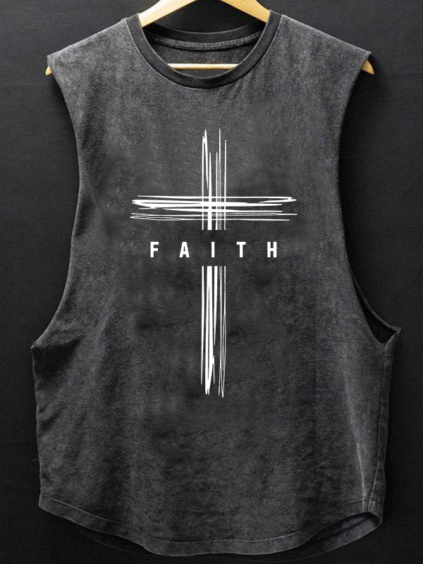 Faith Cross Christian Washed Tank