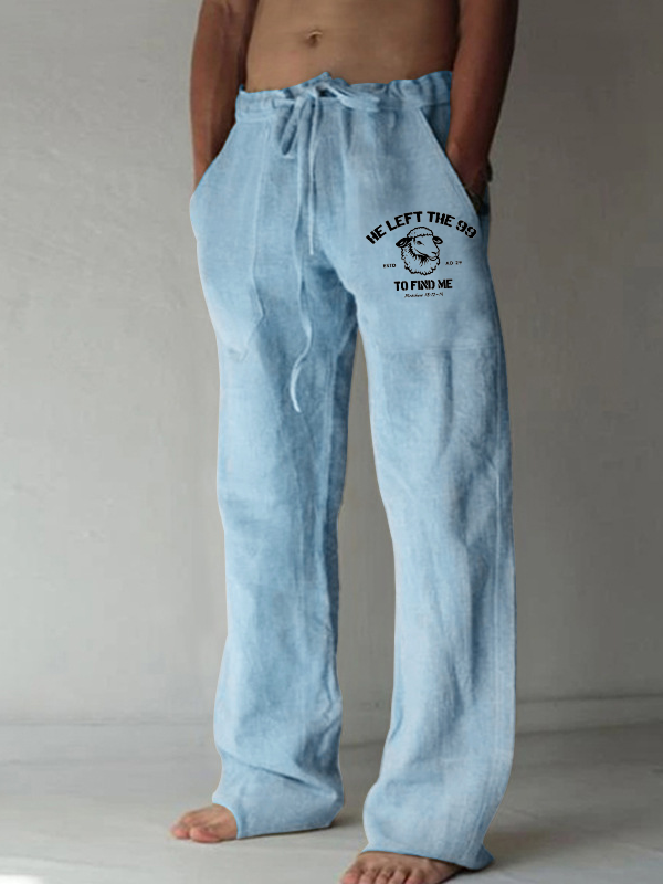 He left the 99 to Find Me Christian Beach Pants