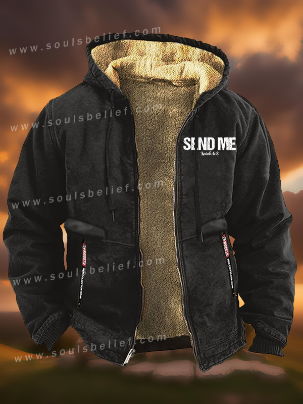 Isaiah 6:8 - SEND ME Jesus God Christian Zipper Hooded Jacket