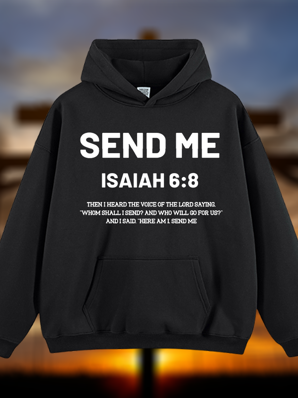 Send Me Jesus God Christian Plush Fleece-Lined Hoodie