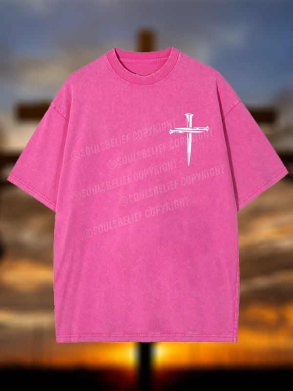 Cross Jesus God Christian Washed T-Shirt