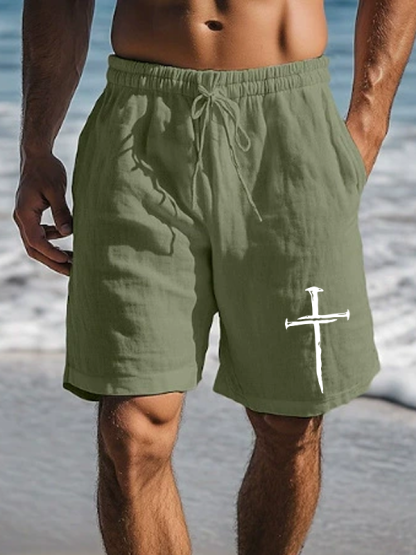 Faith Cross Christian Beach Shorts