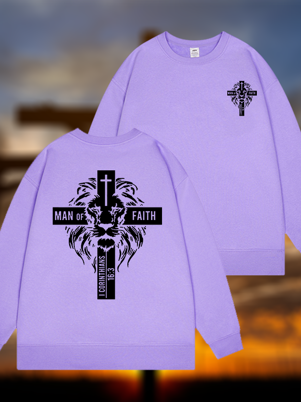 Man of Faith Jesus God Christian Sweatshirt
