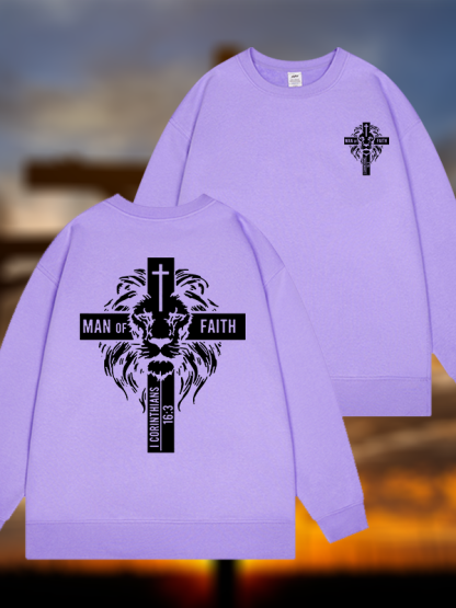 Man of Faith Jesus God Christian Sweatshirt