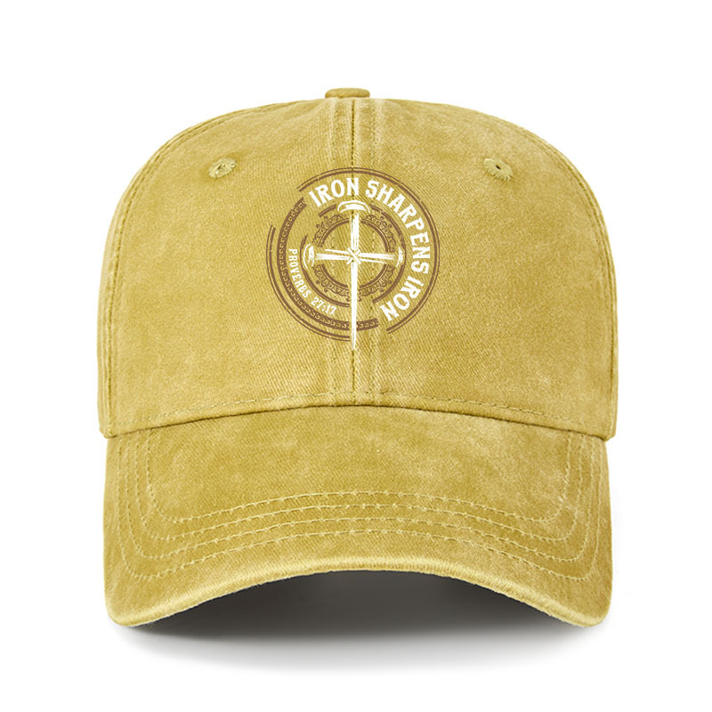 Heritage Washed Cap - Iron Sharpens Iron - Proverbs 27:17