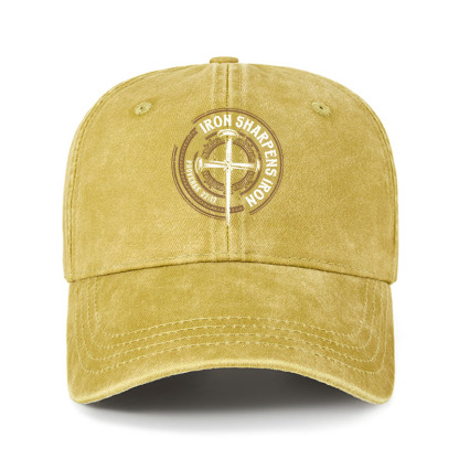 Heritage Washed Cap - Iron Sharpens Iron - Proverbs 27:17