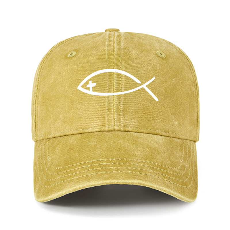 Heritage Washed Cap - Jesus Fish Christ 