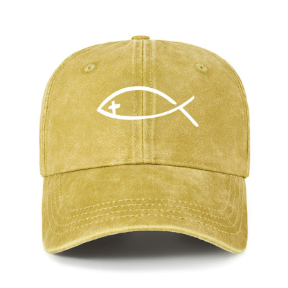 Heritage Washed Cap - Jesus Fish Christ 
