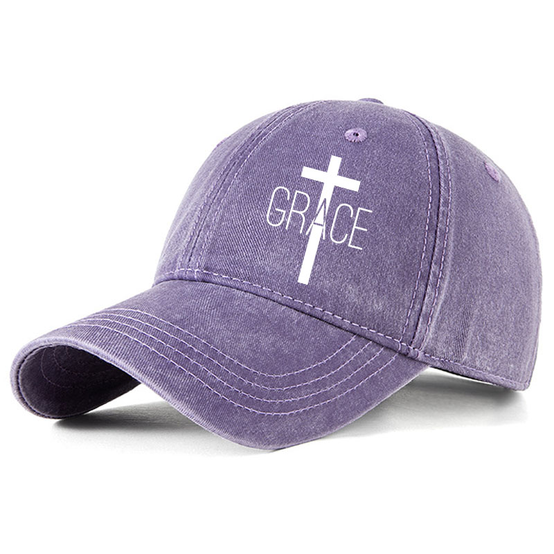 Heritage Washed Cap - Grace Cross