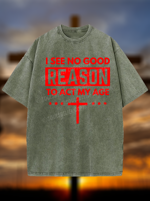 [Copy]World Revolves Around Son of God Jesus God Christian Washed T-Shirt