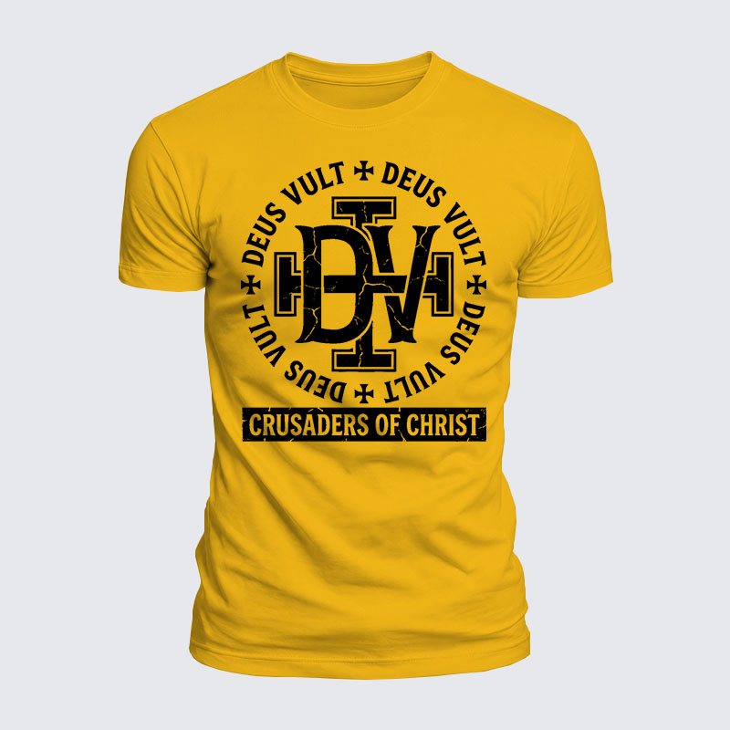Deus Vult Jesus God Christian  – Luxe Mercerized Interlock Cotton Tee