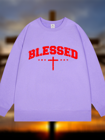Blessed Cross Jesus God Christian Sweatshirt
