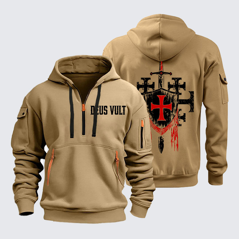 Zipper Hoodies - Deus Vult: God Wills It