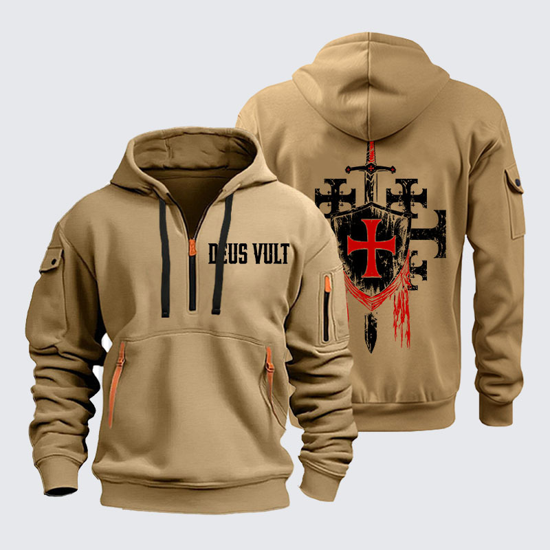 Zipper Hoodies - Deus Vult: God Wills It