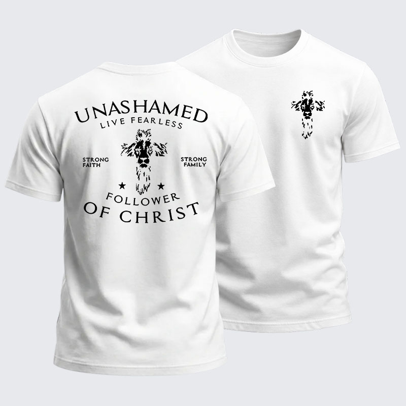Heavyweight Cotton Tee - Unashamed Follower of Christ