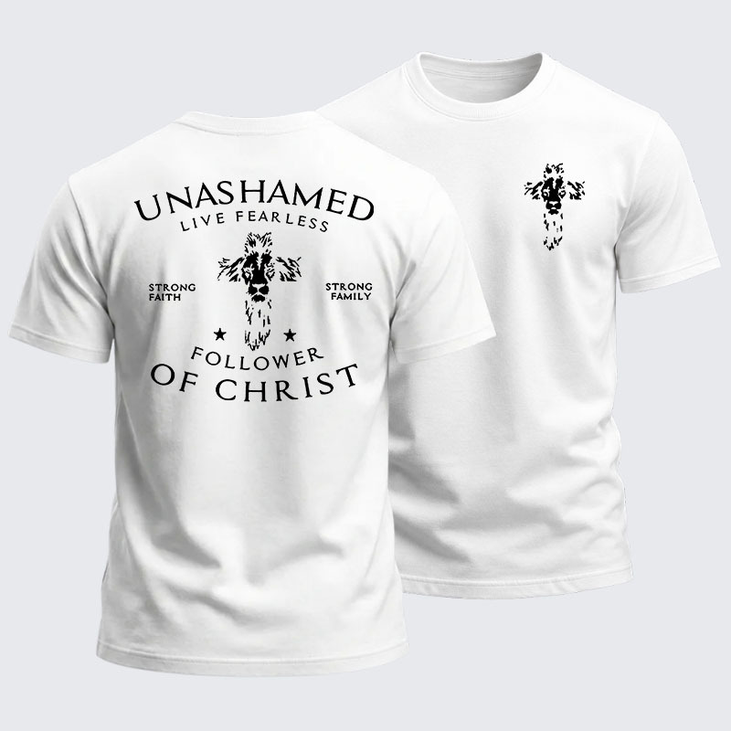 Heavyweight Cotton Tee - Unashamed Follower of Christ