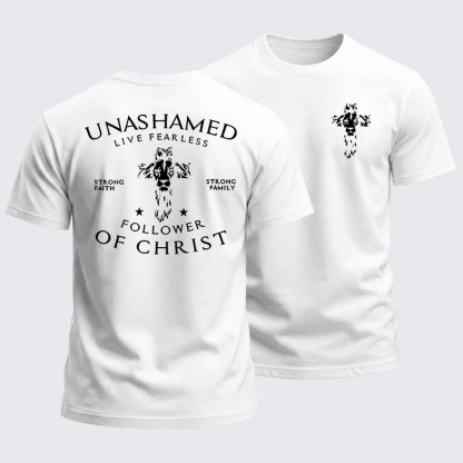 Heavyweight Cotton Tee - Unashamed Follower of Christ
