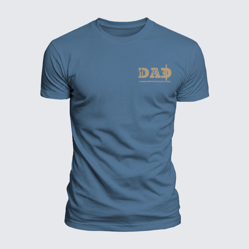 Luxe Mercerized Cotton Tee - Dad-Leader Protector Man Of God 