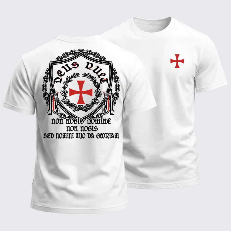 Heavyweight Cotton Tee -  Knights Templar Crusader