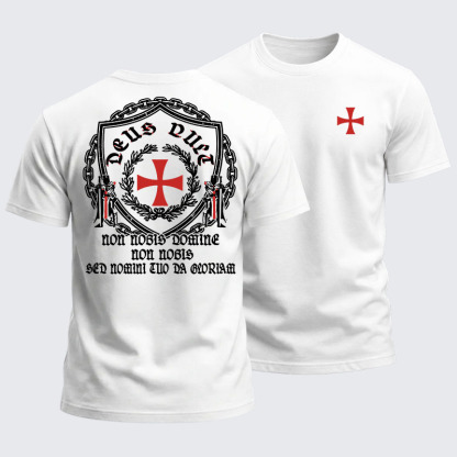 Heavyweight Cotton Tee -  Knights Templar Crusader