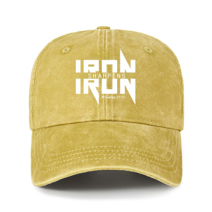 Heritage Washed Cap - Iron Sharpens Iron - Proverbs 27:17