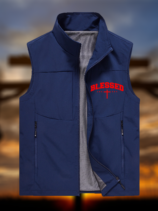 Blessed Cross Jesus God Christian Outdoor Quick-dry Vest
