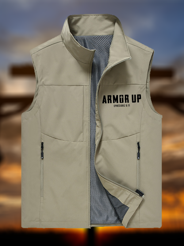 Armor Up Jesus God Christian Outdoor Quick-dry Vest