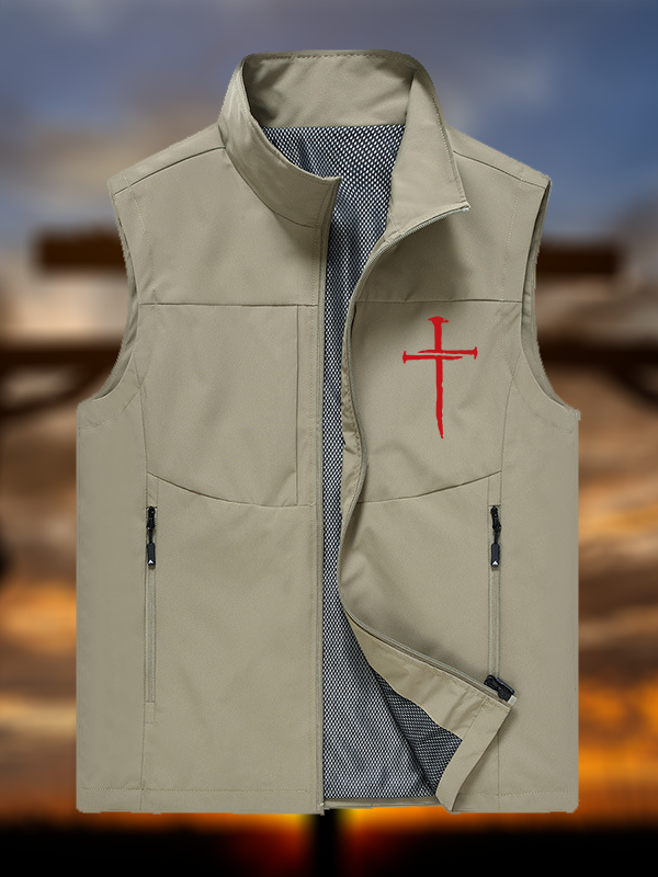 Red Cross Jesus God Christian Outdoor Quick-dry Vest