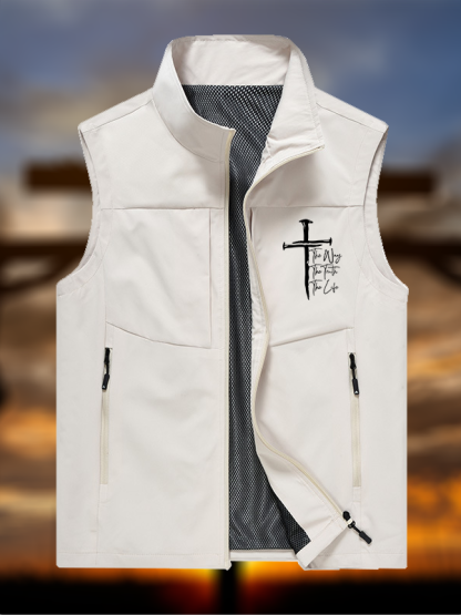 Jesus The Way The Truth The Life Jesus God Christian Outdoor Quick-dry Vest