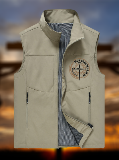 Iron Sharpens Iron - Proverbs 27:17 Jesus God Christian Outdoor Quick-dry Vest