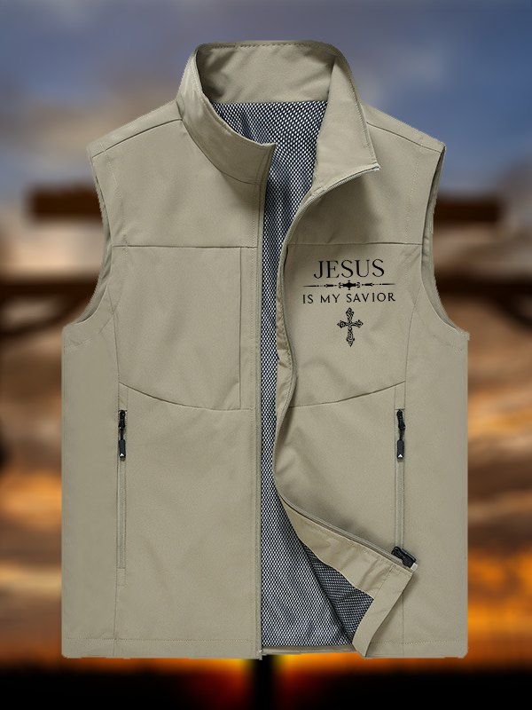 Jesus Is My Savior Jesus God Christian Outdoor Quick-dry Vest