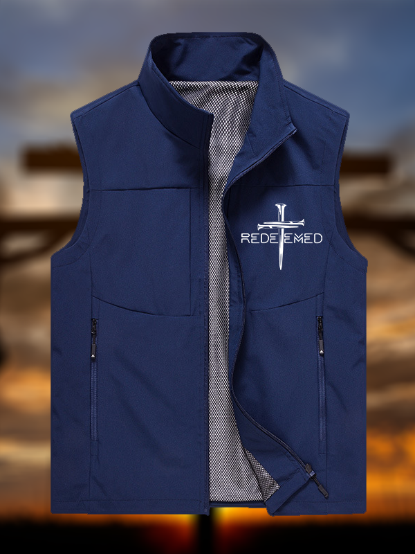 Cross Nails Redeemed Jesus God Christian Outdoor Quick-dry Vest
