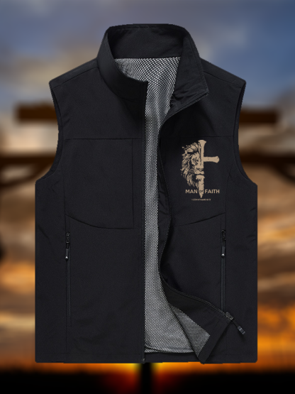 Man of Faith Jesus God Christian Outdoor Quick-dry Vest