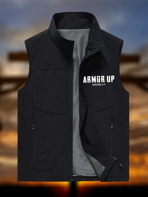Armor Up Jesus God Christian Outdoor Quick-dry Vest