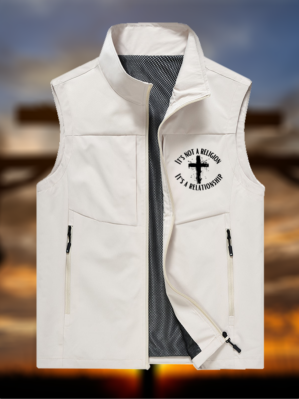 It's Not A Religion It's A Relationship Jesus God Christian Outdoor Quick-dry Vest