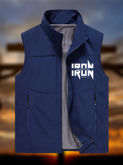 IRON SHARPENS IRON Proverbs 27:17 Jesus God Christian Outdoor Quick-dry Vest