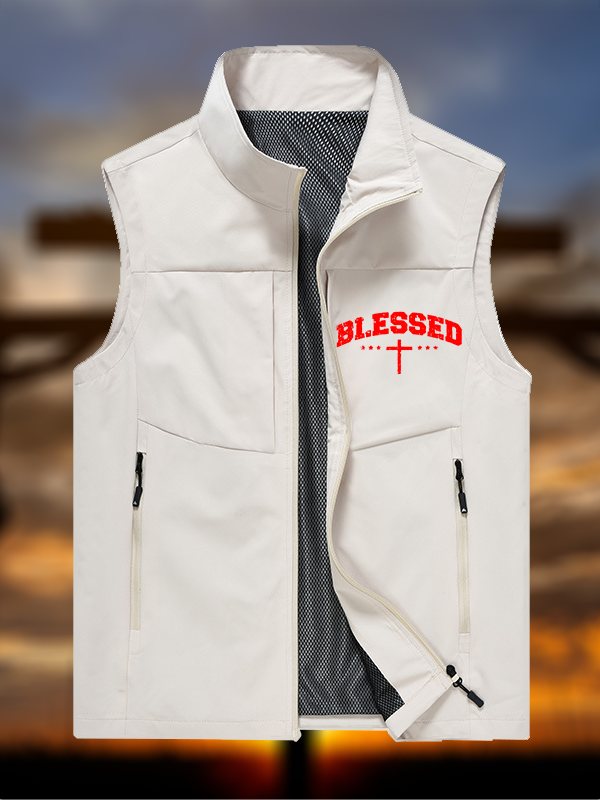 Blessed Cross Jesus God Christian Outdoor Quick-dry Vest