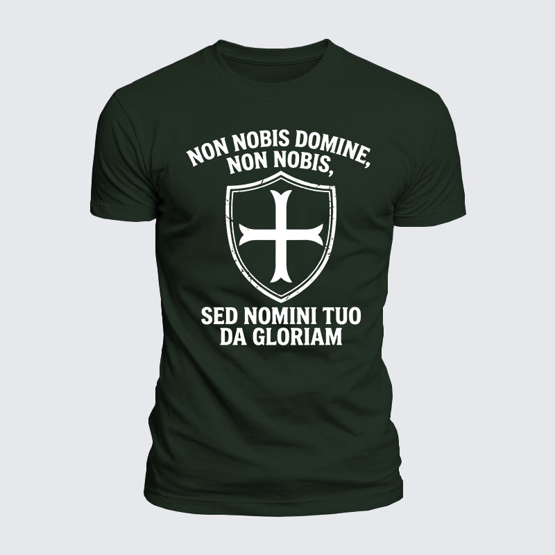 [Copy]Luxe Mercerized Cotton Tee - Non Nobis Domine, Non Nobis, Sed Nomini Tuo Da Gloriam