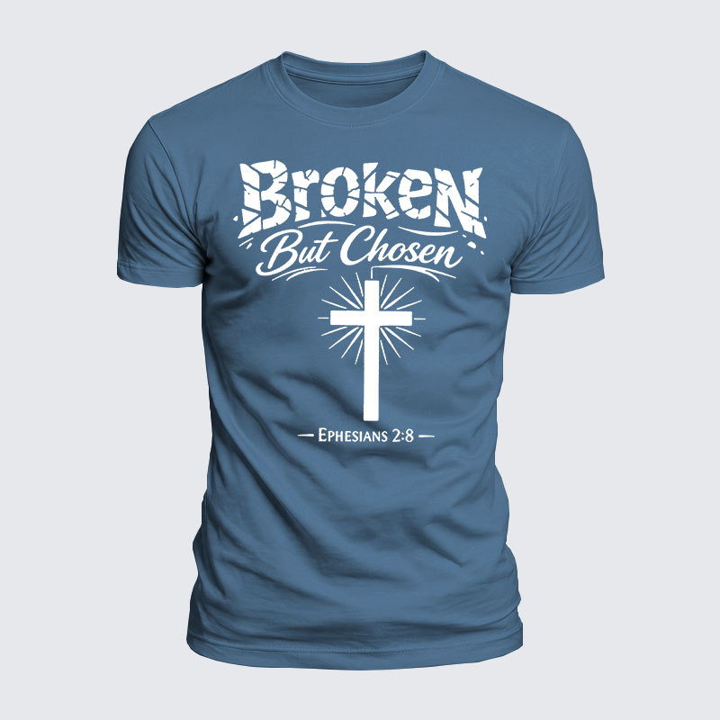 Luxe Mercerized Cotton Tee - Broken But Chosen