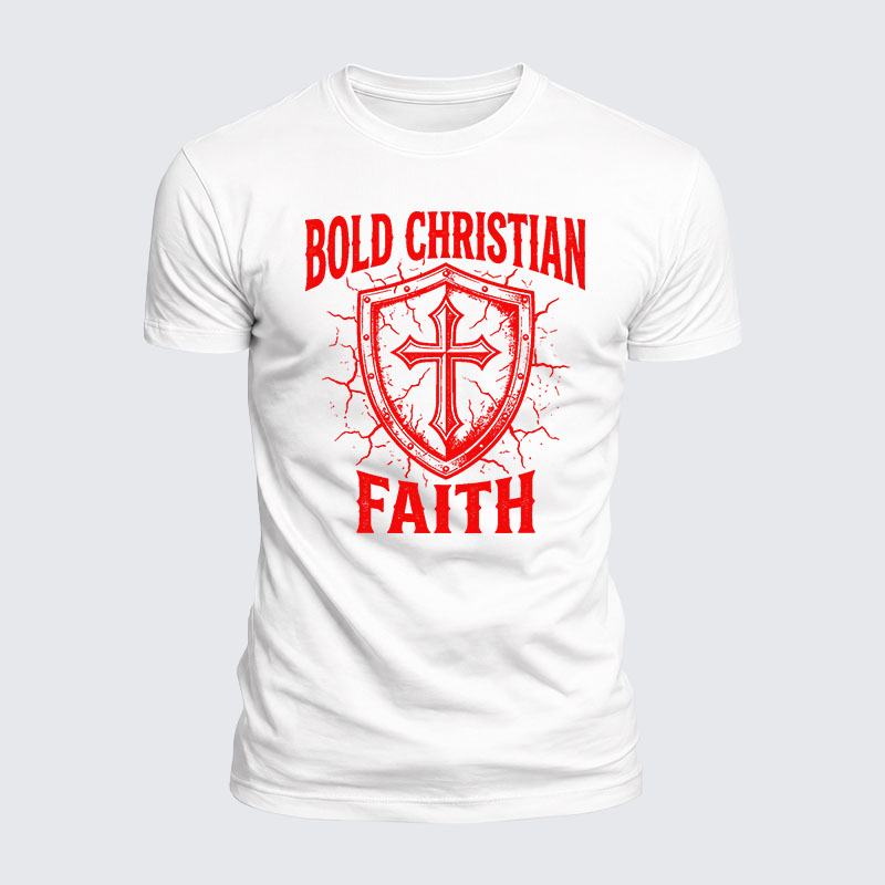 Man Of God Husband Dad Jesus God Christian Cotton T-Shirt